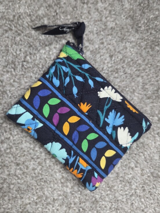Vera Bradley Handbags - Vera Bradley Midnight Blues Pouch with Multicolor Floral Print